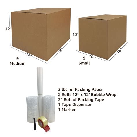 Uboxes Basic Moving Boxes Kit 1 Supplies 18 Moving Boxes Bubble