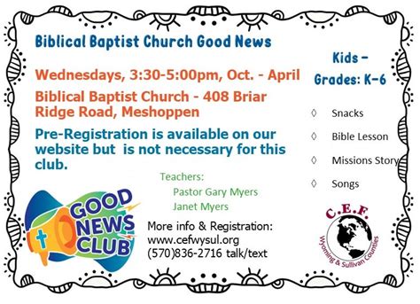 Good News Clubs 2023 2024 Child Evangelism Fellowship