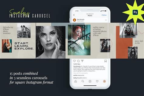 Seamless Instagram Carousel Graphic Templates Envato Elements