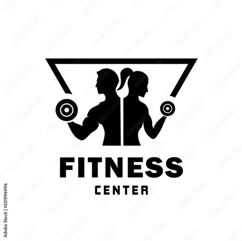 fitness center logo sport and fitness logo design gym logo icon design vector stock or