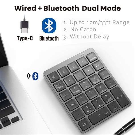 Avatto N970 Wireless Bluetooth Numeric Keypad With Grandado