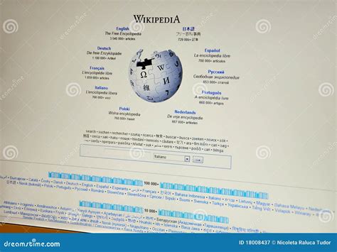 Wikipedia Website Editorial Photography Illustration Of Concept 18008437