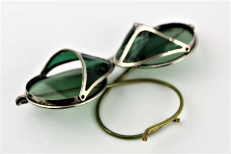Vintage 1940s Willson Green Aviator Glasses Safety Glasses