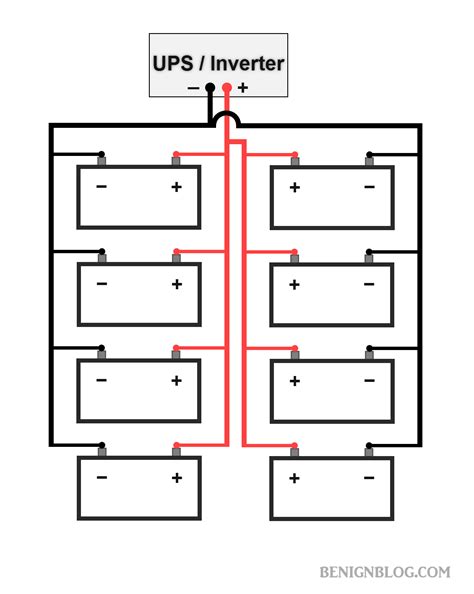 How To Connect Batteries In Parallel With Power Inverter Or Ups Wiring