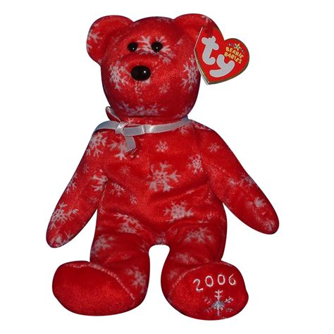 Ty Beanie Baby Snowbelles MWMT Bear Red Hallmark Exlusive Christmas