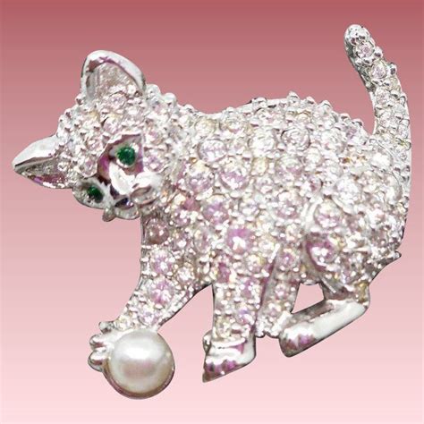 Swarovski Cat Or Kitten Pin Affordable Jewelry Jewelry Swarovski