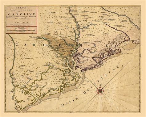 Map Of Carolina 1695 Photograph By Andrew Fare Pixels