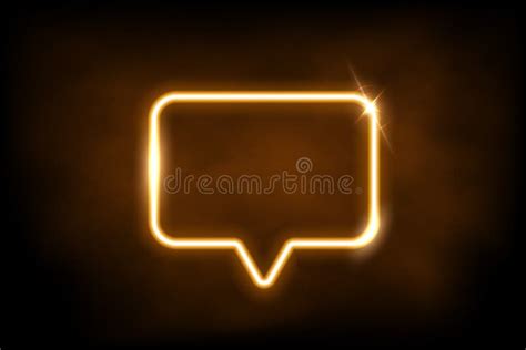 Rectangle Yellow Neon Frame Sign Vector Stock Illustrations 302