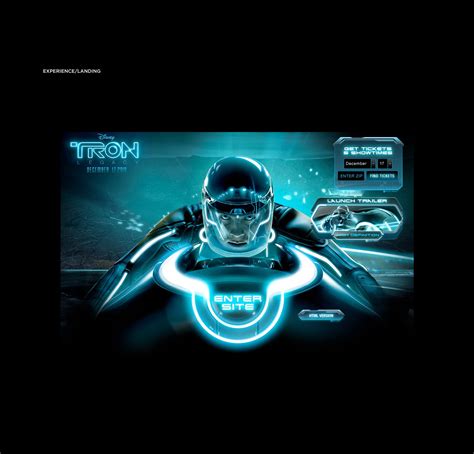 Tron Legacy Theatrical Film Site And Game On Behance