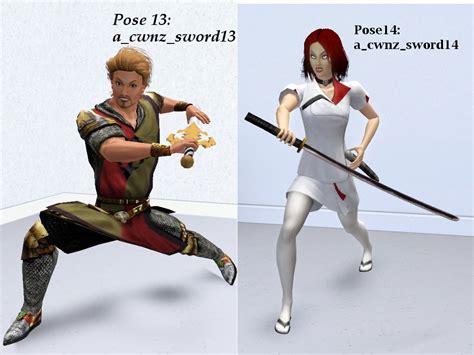 My Sims 3 Poses A Collection Of 14 Poses Using Sword By Cloudwalkernz