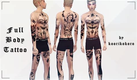 Sims 4 Male Full Body Tattoos Best Tattoo Design