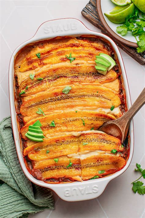 Vegan Plantain Lasagna (Pastelón) - Full of Plants