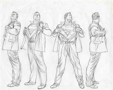 The Dork Review Superman Model Sheet By Alex Ross