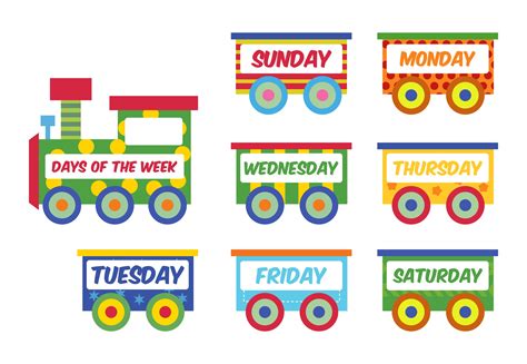 9 Best Images Of Printable Days Of The Week Train Days Of The Week