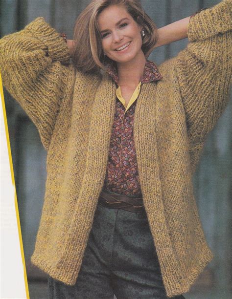 vintage knitting patterns for women pdf e pattern format to download womens edge to edge jacket