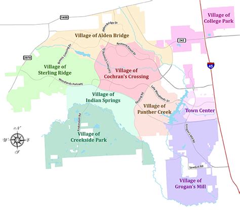 Woodlands Village Map For Reference San Jacinto River Authority