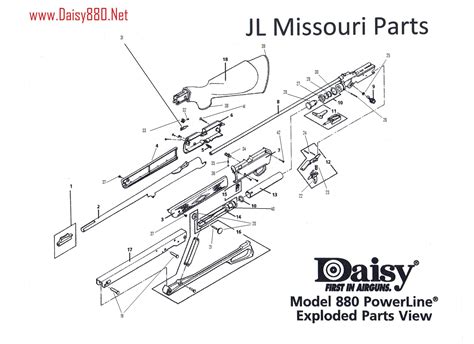 880 Exploded Parts Diagrams And Order Links Daisy 880 Net