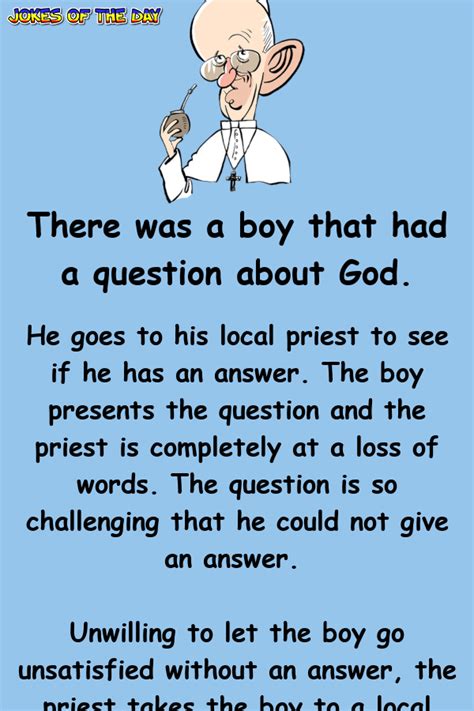A Boy Has A Question About God Jokes For Kids Clean Funny Jokes