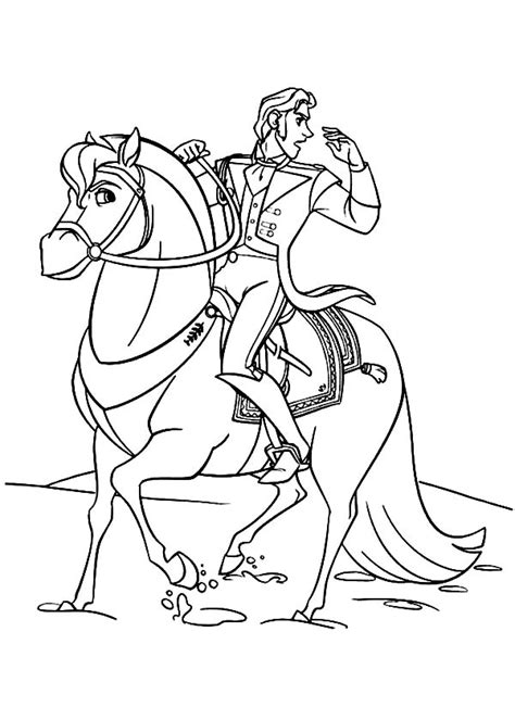 Belle is the inquisitive daughter of a simple inventor who lives in the countryside. Prince Hans Ride His Horse Coloring Pages : Coloring Sun ...