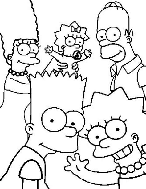 Desenho De Família Simpsons Para Colorir Tudodesenhos
