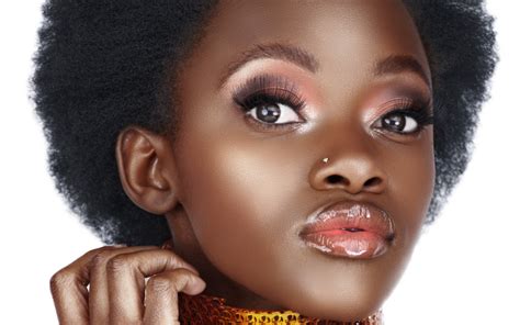 Wallpaper Face Women Model Singer Black Hair Mouth Pierced Nose Ebony Skin Head Afro