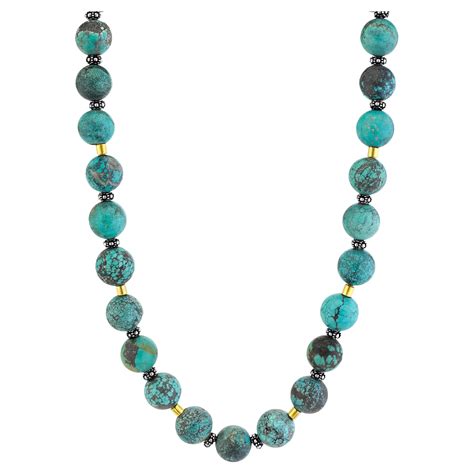 K Gold Turquoise And Diamond Necklace For Sale At Stdibs Turquoise