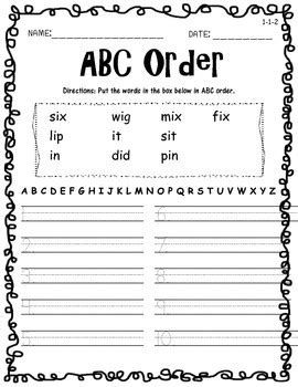 What better way to help your second graders learn how to write and identify the letters of the alphabet than with the exercises in the second grade free printable worksheets. ABC Order - 1st Grade Reading Street by Kari Webb | TpT