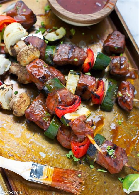 Tender Beef Kabobs With Tangy Barbecue Sauce Cooking Lsl