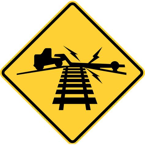 Traffic Signs Low Ground Clearance Railroad Crossing 12 X 8 Peel N