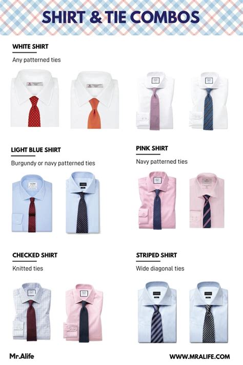 A Simple Guide To Shirt And Tie Combinations Shirt Tie Combo Shirt