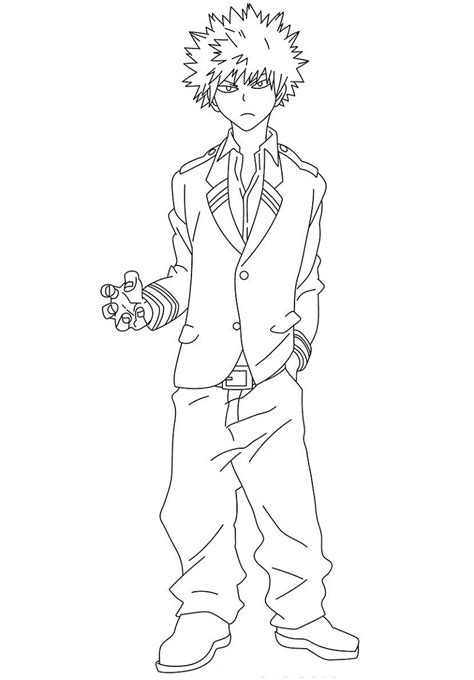 Katsuki Bakugo 6 Coloring Page Anime Coloring Pages