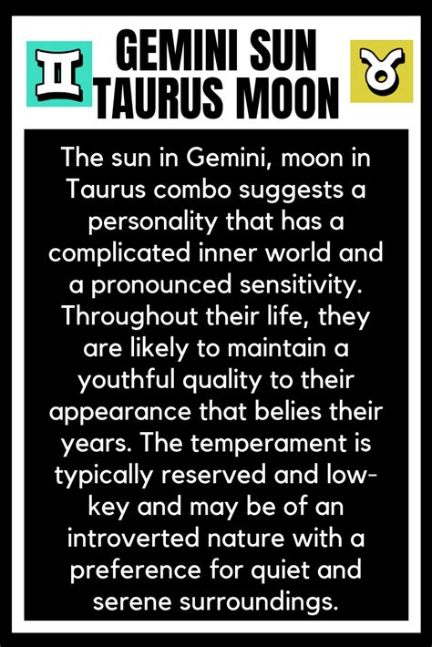 Gemini Sun Taurus Moon “the Earthy Twin” Taurus
