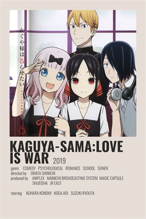 Kaguya Samalove Is War Minimalist Poster In 2021 Anime Films Anime