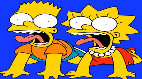 Coloring The Simpson Lisa And Bart Screaming For Kids For Baby Youtube