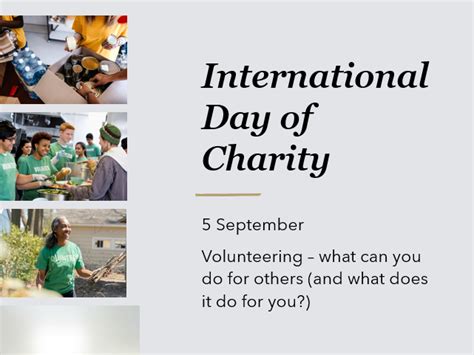 Volunteering International Day Of Charity Teaching Resources