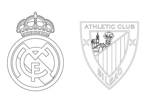 Dibujos para Colorear, Pintar , imprimir..... REAL MADRID vs ATHLETIC