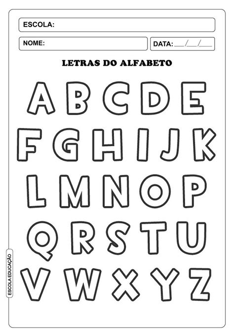 Letras Do Alfabeto Para Imprimir Escola Educa O Letras Do Alfabeto