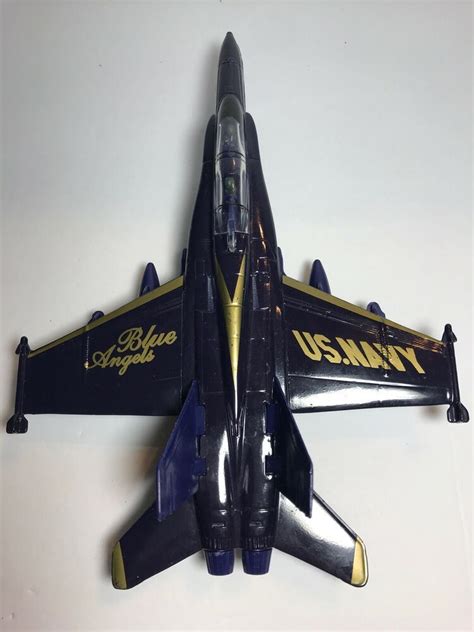 Blue Angels Us Navy Diecast Plane Airplane 9 In Pull Back Toy Fighter