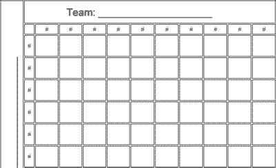 4 points for picking correct national champion. 100 squares NFL Football Pool Printable Template # ...