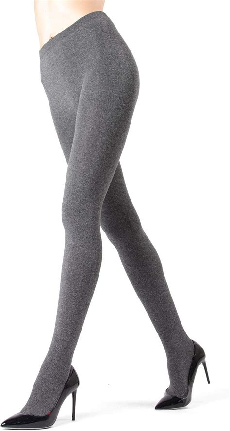 memoi heather plush lined fleece tights women s hosiery pantyhose black mo 151 small medium