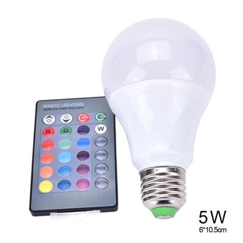 16 Color Changing Magic Light E27 5w Rgb Led Lamp Bulb Wireless