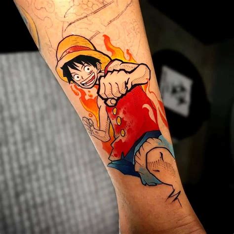 Luffy One Piece Tattoo Tatuagem One Piece Luffy Tatuagens De Anime