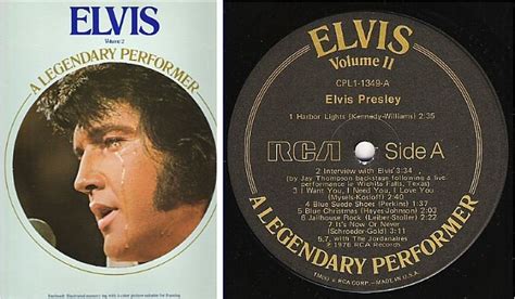 presley elvis a legendary performer volume 2 1976 rca cpl1 1349 album 12 vinyl