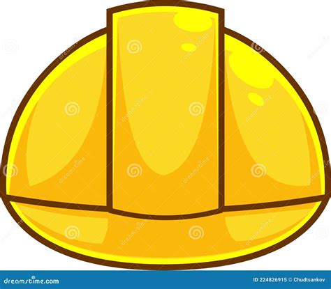 Cartoon Yellow Construction Helmet Stock Vector Illustration Of Construction Drawn 224826915