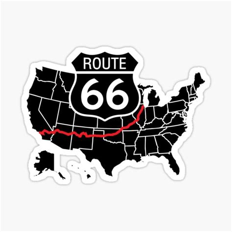 route 66 america s highway road trip sticker for sale by sergiuvechiu redbubble