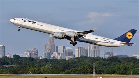 Lufthansa Airbus A340 600 D Aihf Departs Kclt Rwy 36r On 06012019