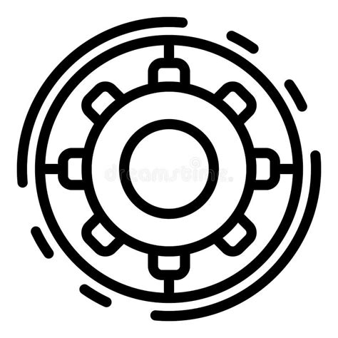 Gear Thinking Icon Outline Vector Skill Human Stock Vector
