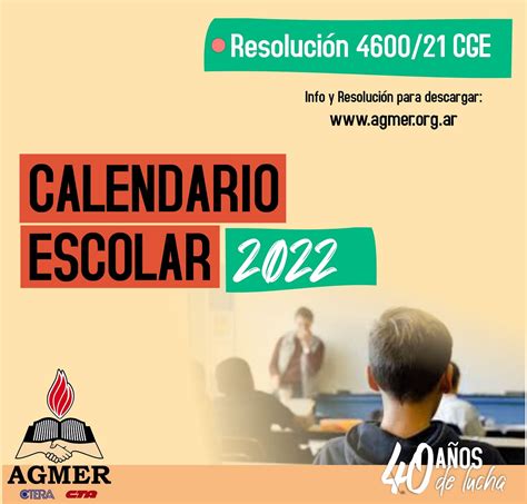 Resolución 460021 Cge Calendario Escolar 2022