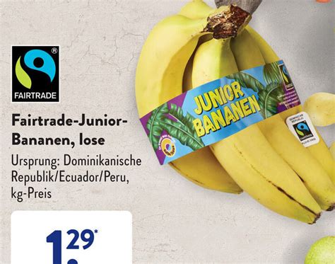 Fairtrade Junior Bananen Lose Angebot Bei Aldi Süd