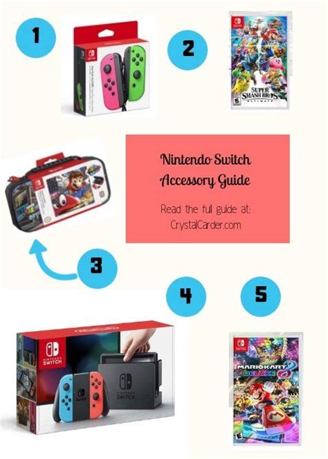 The Nintendo Switch Accessory Guide Is Shown With Instructions For Each